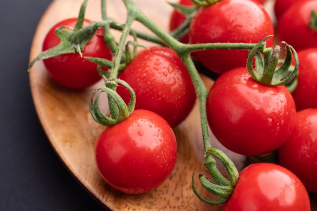 真っ赤なトマトの写真